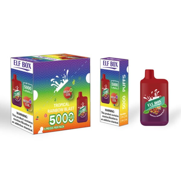 ELF BOX 5000 Puffs 0% 2% 3% 5% Nicotine Disposable Vape Authentic E Cigarette Pen Wholesale - RiftVape - 8