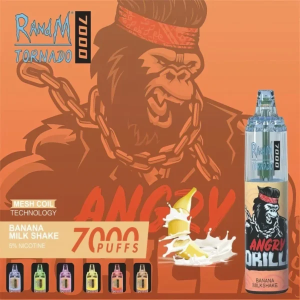 RandM Tornado 7000 Puffs 0% 2% 3% 5% Nikotino vienkartinių Vape Didmeninė prekyba – RiftVape – 7