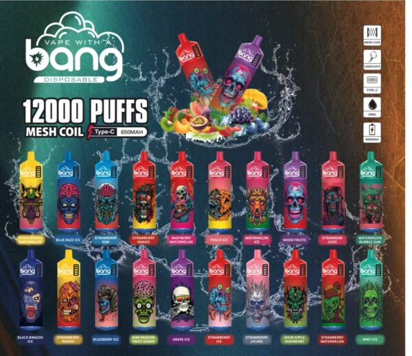 Bang Box 12000 Puffs 0% 2% 3% 5% Nikotino įkraunamas vienkartinis Vape Didmeninė prekyba – RiftVape – 1