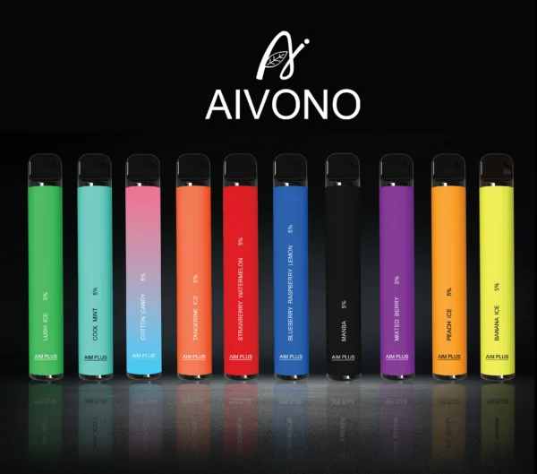 AIVONO AIM PLUS 800 Puffs 0% 2% 5% Перезаряджувана одноразова ручка для вейпів з низьким вмістом нікотину Купуйте оптом - RiftVape - 1