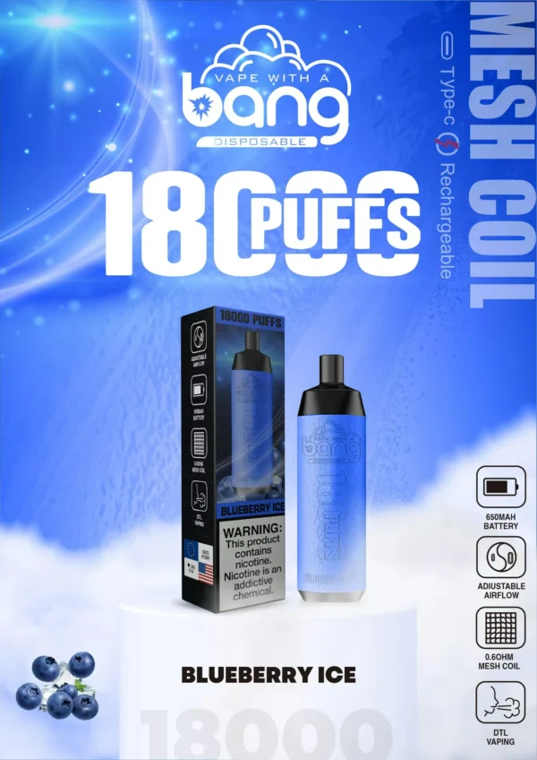 Bang Crown Bar 18000 Puffs 0% 2% 3% 5% Alacsony nikotin tartalmú, újratölthető Vapes Pen tömeges vásárlás Nagyker - RiftVape - 3