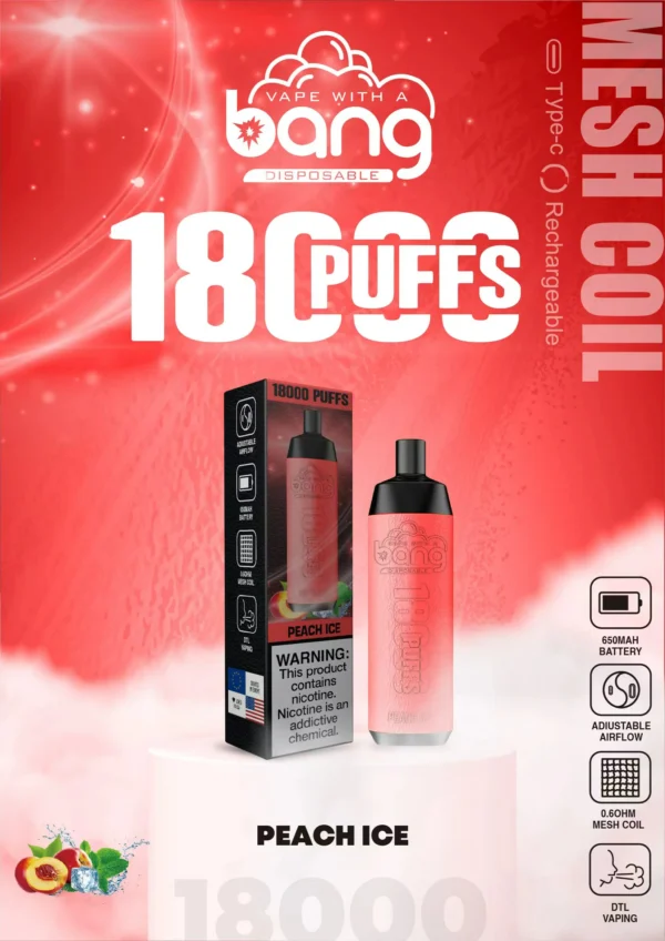 Bang Crown Bar 18000 Puffs 0% 2% 3% 5% Alacsony nikotin tartalmú, újratölthető Vapes Pen tömeges vásárlás Nagyker - RiftVape - 2