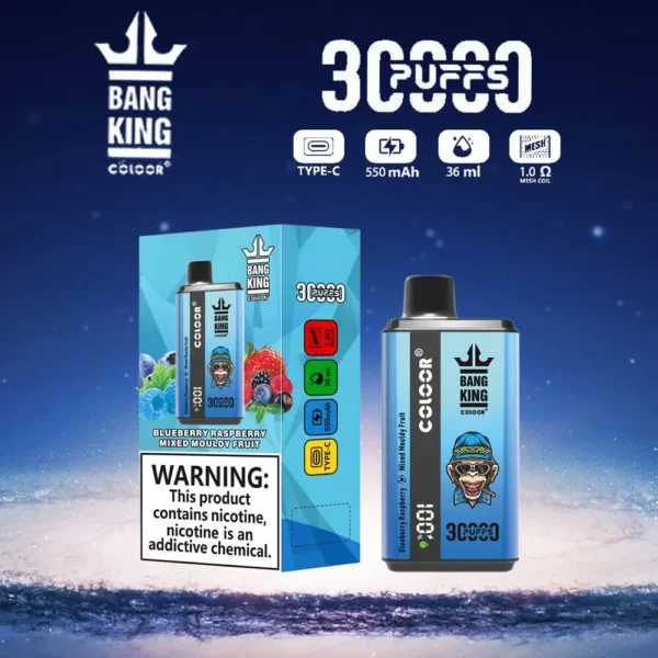 Bang King 30000 Puffs Double Flavor 0% 2% 3% 5% Genopladelig engangsvapes med lav nikotinindhold Pen Bulk Køb Engros - RiftVape - 4