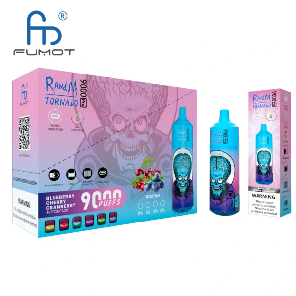 RandM Tornado 9000 PRO Puffs 0% 2% 3% 5% ar zemu nikotīna saturu lielapjoma pirkt atkārtoti uzlādējamu vienreizlietojamo vape vairumtirdzniecība - RiftVape - 7