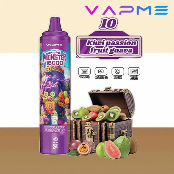 Vapme Monster 16000 Puffs 2% 5% Нікотинові акумуляторні одноразові вейпи оптом купити оптом - RiftVape - 11