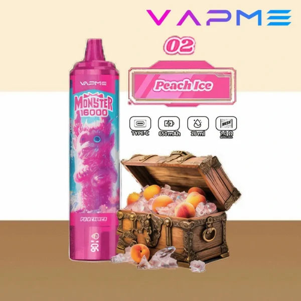 Vapme Monster 16000 Puffs 2% 5% Нікотинові акумуляторні одноразові вейпи оптом купити оптом - RiftVape - 13