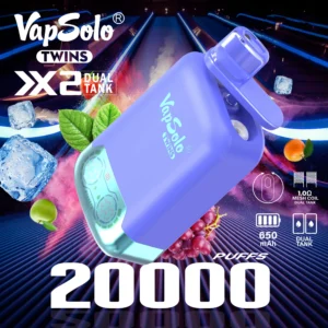VapSolo Twins 20000 Puffs 2% 5% Madala nikotiinisisaldusega laetav ühekordselt kasutatav Vapes Pen hulgimüük - RiftVape - 15