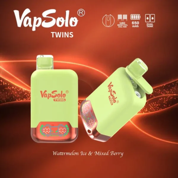 VapSolo Twins 20000 Puffs 2% 5% Madala nikotiinisisaldusega laetav ühekordselt kasutatav Vapes Pen hulgimüük - RiftVape - 5