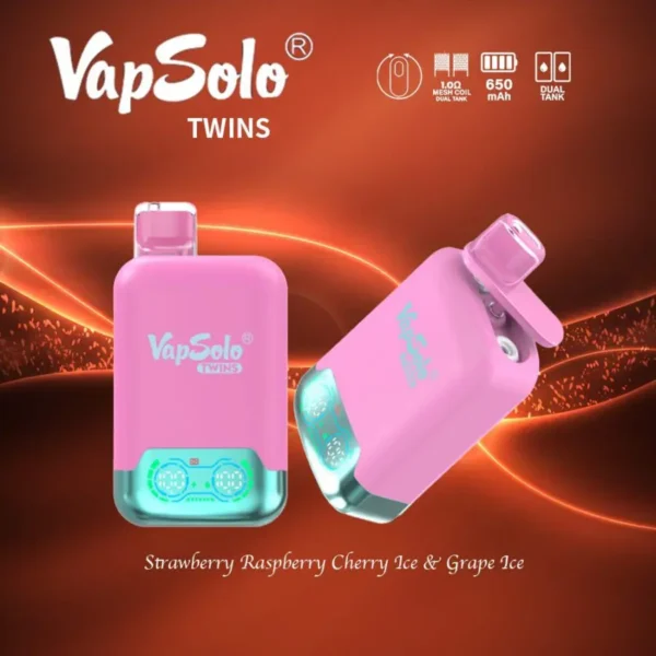 VapSolo Twins 20000 Puffs 2% 5% Madala nikotiinisisaldusega laetav ühekordselt kasutatav Vapes Pen hulgimüük - RiftVape - 6