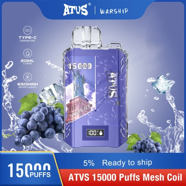 Atvs 15000 Puffs 5% Low Nicotine Rechargeable Disposable Vapes Pen Bulk Buy Wholesale - RiftVape - 7