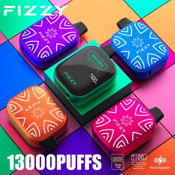 Fizzy Boom 13000 Puffs 2% 5% Pen za enkratno uporabo z nizko vsebnostjo nikotina Nakup na debelo - RiftVape - 1