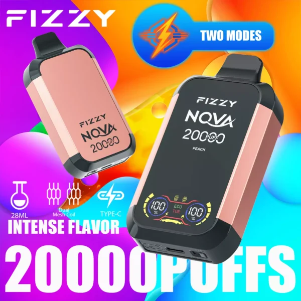 Fizzy Nova 20000 Puffs Dual Mesh 2% 5% Pen za enkratno uporabo z nizko vsebnostjo nikotina Nakup na debelo - RiftVape - 3