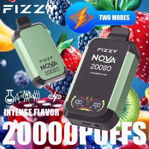 Fizzy Nova 20000 Puffs Dual Mesh 2% 5% Pen za enkratno uporabo z nizko vsebnostjo nikotina Nakup na debelo - RiftVape - 5