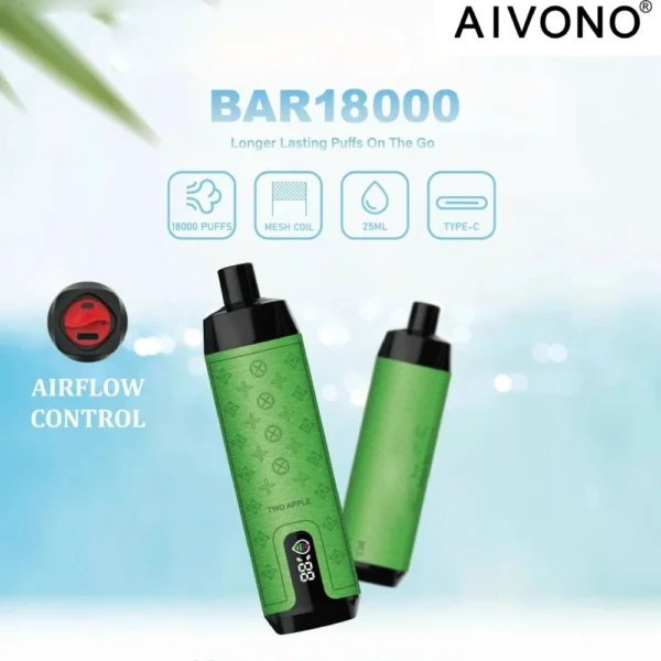AIVONO Deluxe Bar 18000 baforadas Tela digital de narguilé 0% 2% 3% 5% Caneta Vapes descartáveis ​​recarregáveis ​​com baixo teor de nicotina em massa Compre no atacado - RiftVape - 1