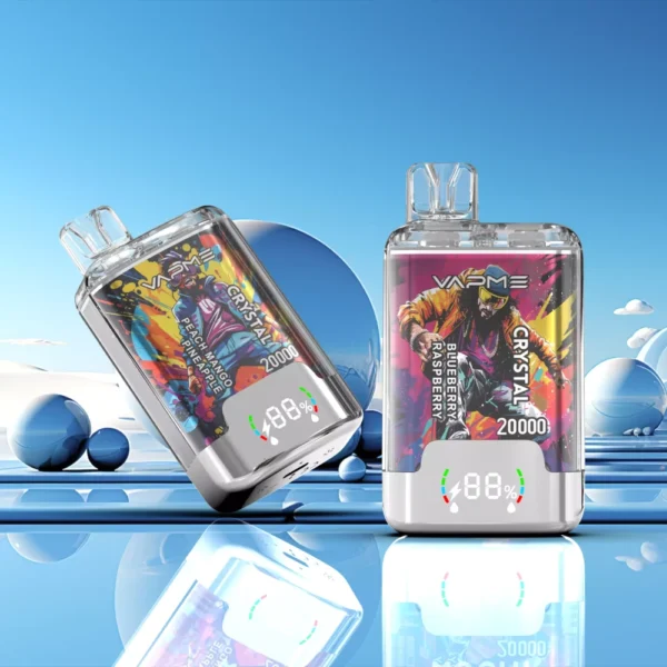VAPME Crystal 20000 Puffs Dupla ízű digitális képernyő 2% Alacsony nikotintartalmú Újratölthető Eldobható Vapes Pen Tömeges Vásárlás Nagyker - RiftVape - 1